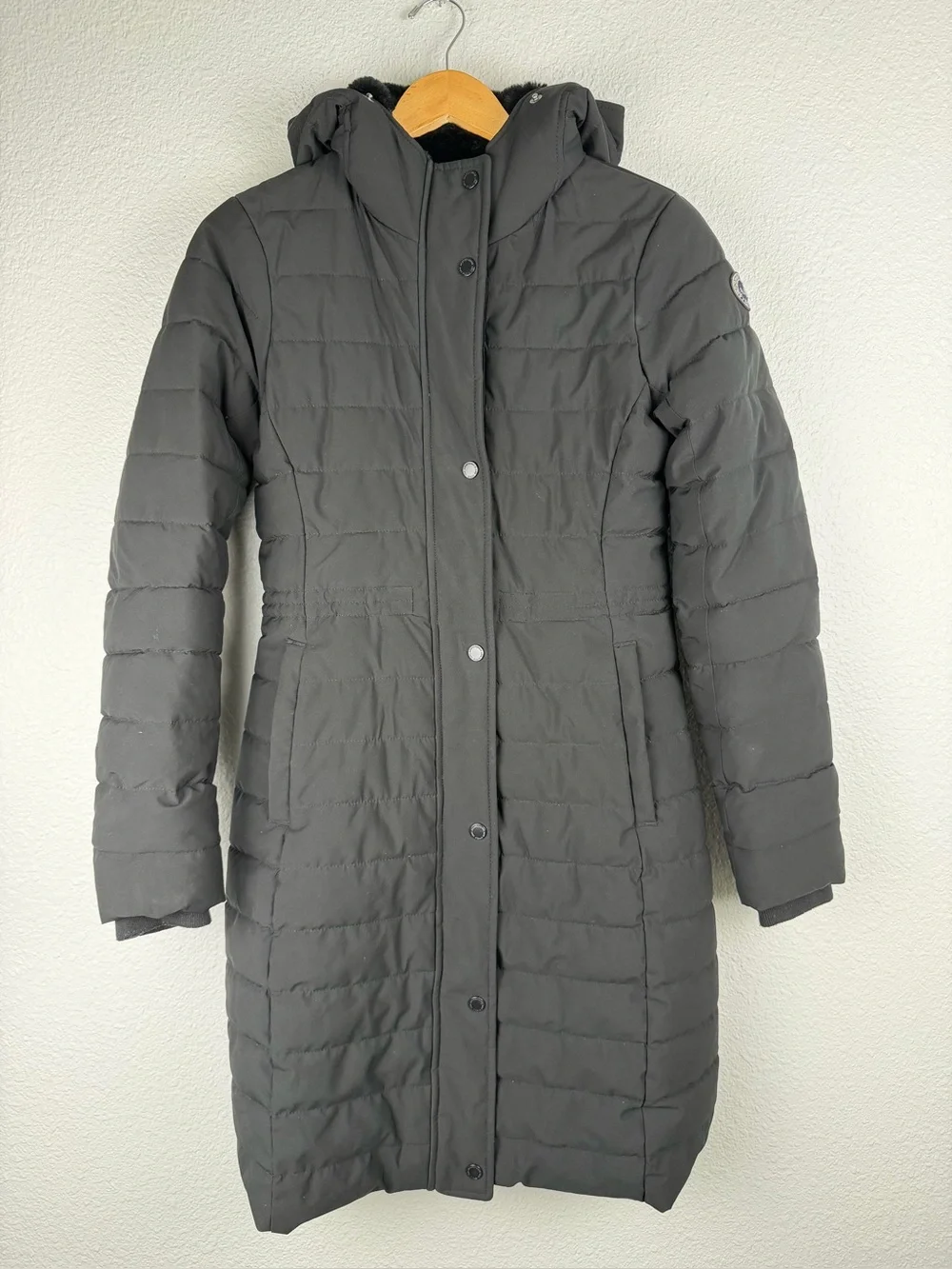 Abercrombie & Fitch women's puffer parka long hooded puffer jacket size XS
